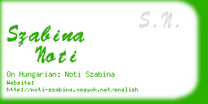 szabina noti business card